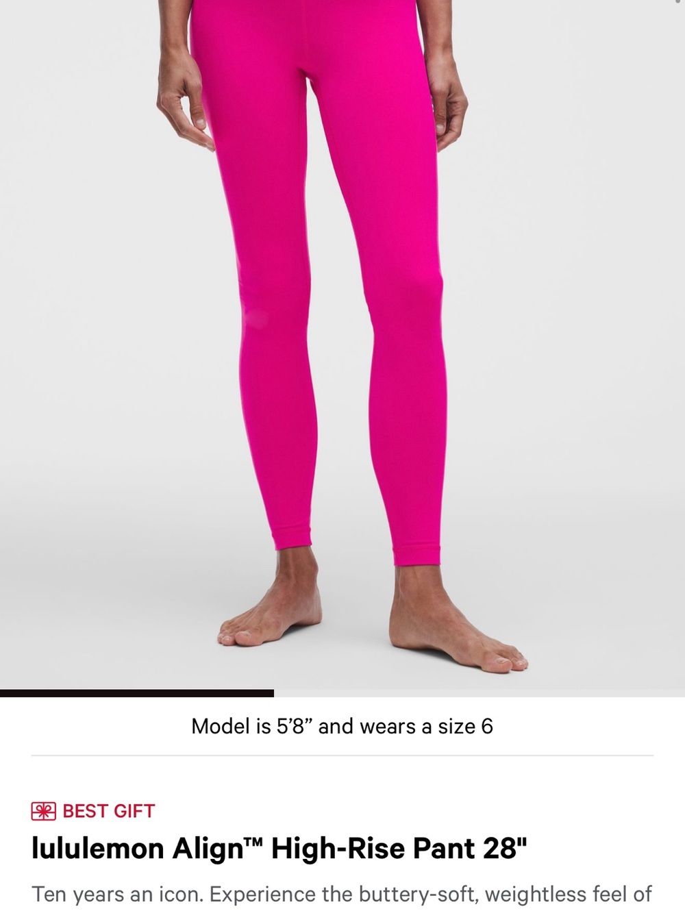 lululemon Align High-Rise Leggings in Bright Pink